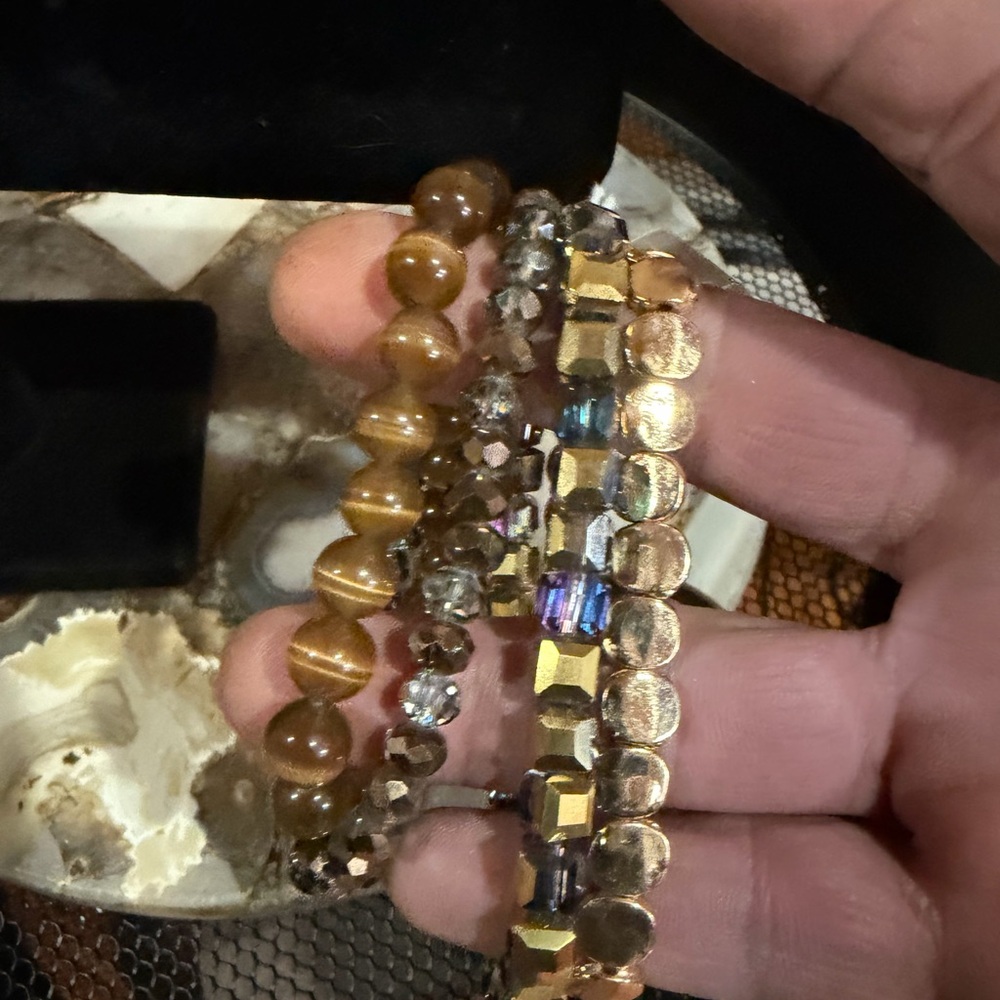 Stackable Tigers Eye Crystal Bracelets - image 4